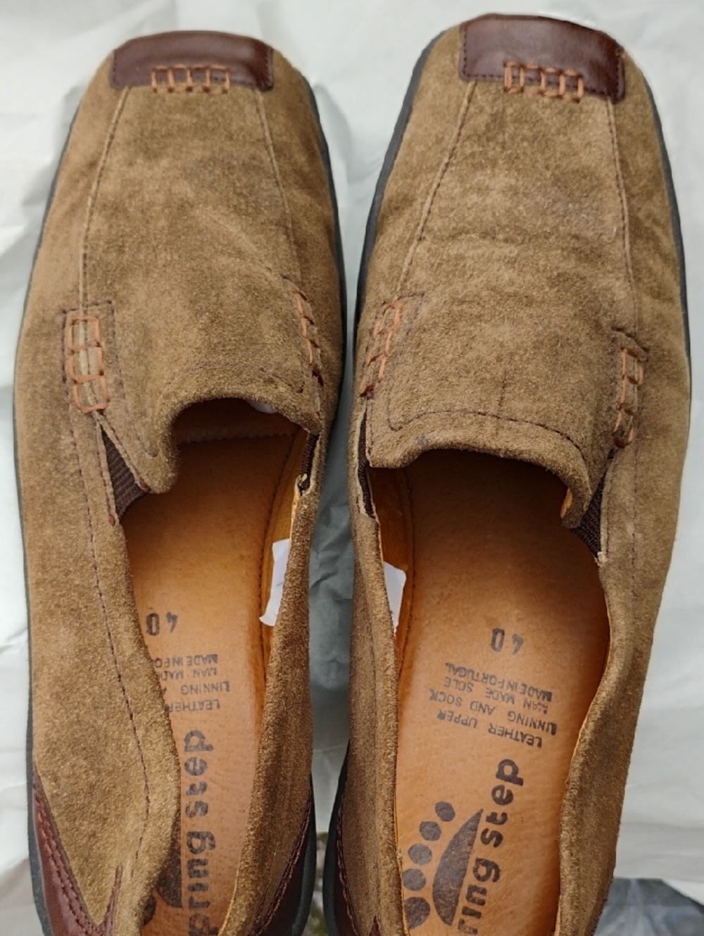 NWOT pring Step Suede Slip-On Loafers in Tan/Brown (D-56) - Picture 6 of 10